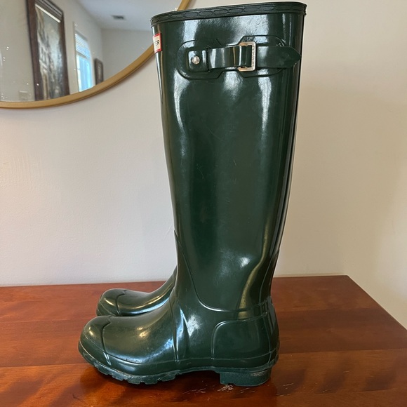 Hunter Dark Green Waterproof Rain Boots - Picture 4 of 11